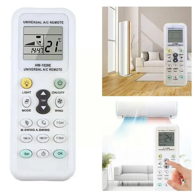 

Universal A/c Wireless Remote Control K-1028e Ac Digital Control Lcd For Air Conditioner 10meter Remote M2p6