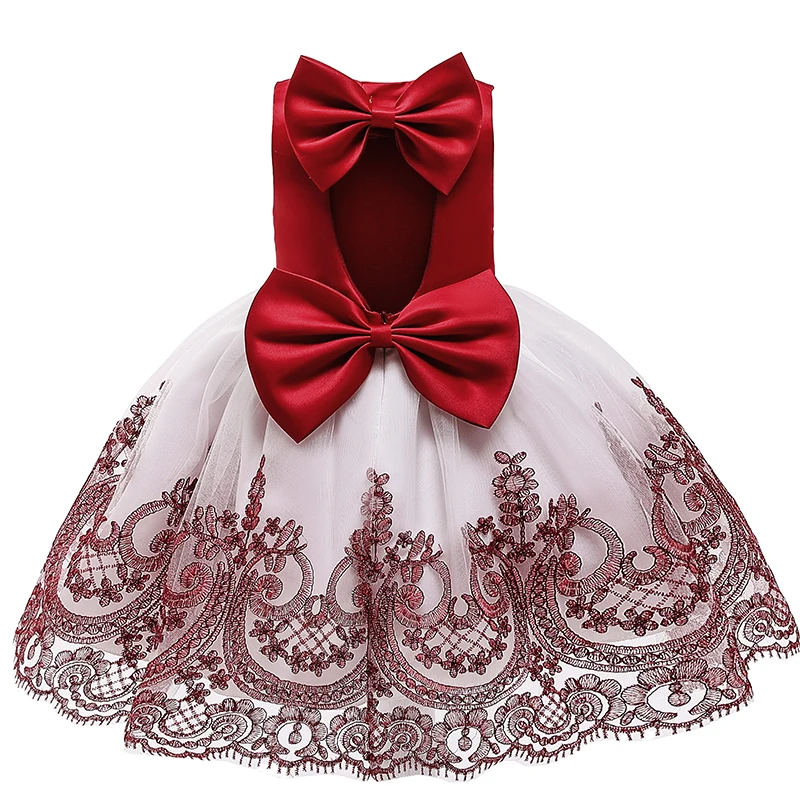 Baby Girl Dress 1 Year Birthday Party Tutu Princess Kids Dresses For Girls Bowknot Wedding Gown Children Clothing vestidos | Детская