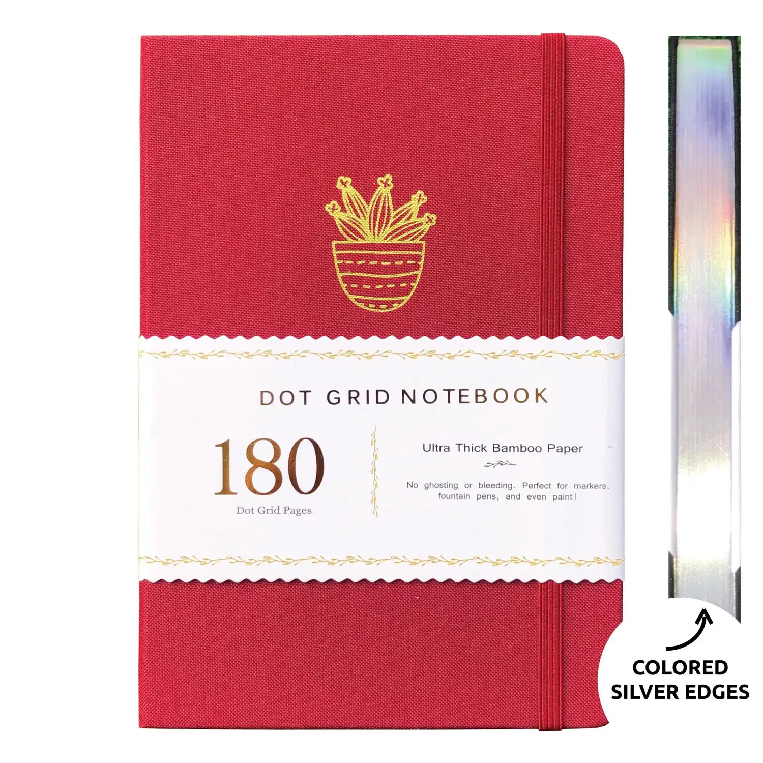 

Echinopsis Tubiflora Bullet Dotted Notebook A5 Fabric Bullet Hardcover Watercolor Journal Sketchbook 180gsm Bamboo Paper