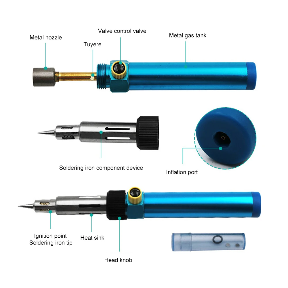 

1300 Butane Gas Soldering Iron Welding Soldering Irons Celsius Multi-function Adjustable Temperature Cordless Welding Pen