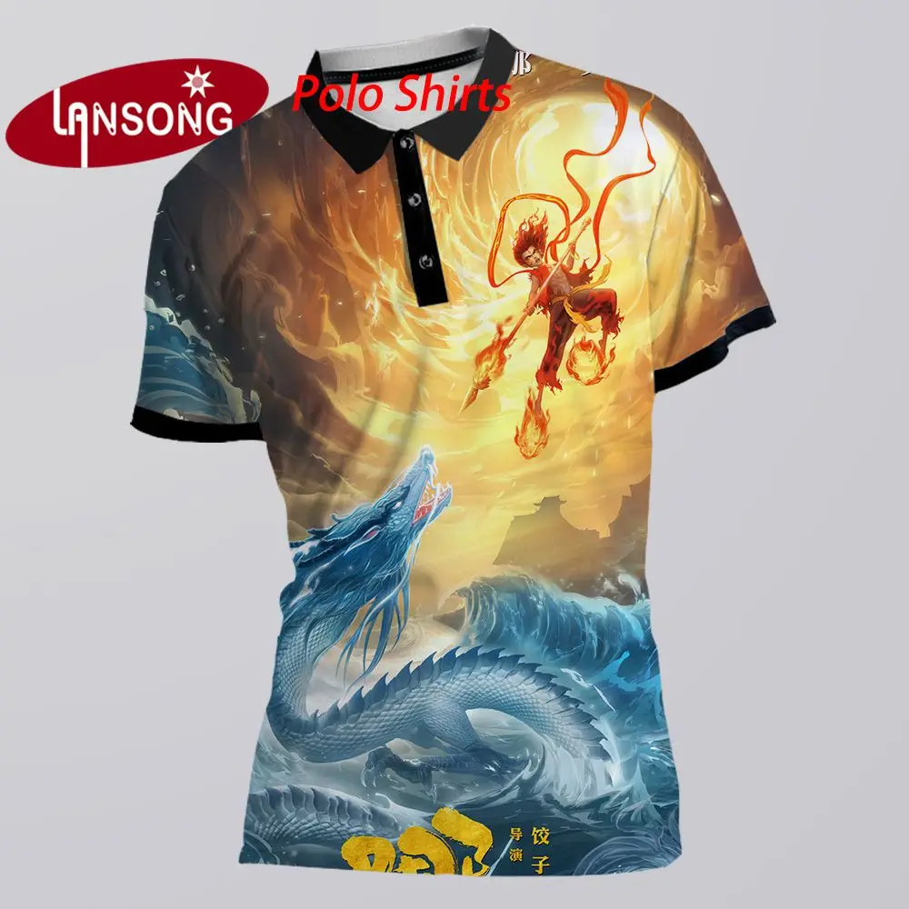 Новые толстовки с 3d принтом аниме nezha свитера в стиле Харадзюку/брюки брюки