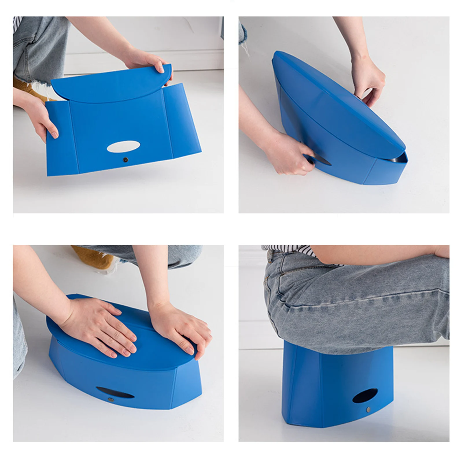 

Retractable Stool Folding Chiar Outdoor Portable Stool Folding Chair Camping Stool Convenient Fishing Foldable Plastic Stool