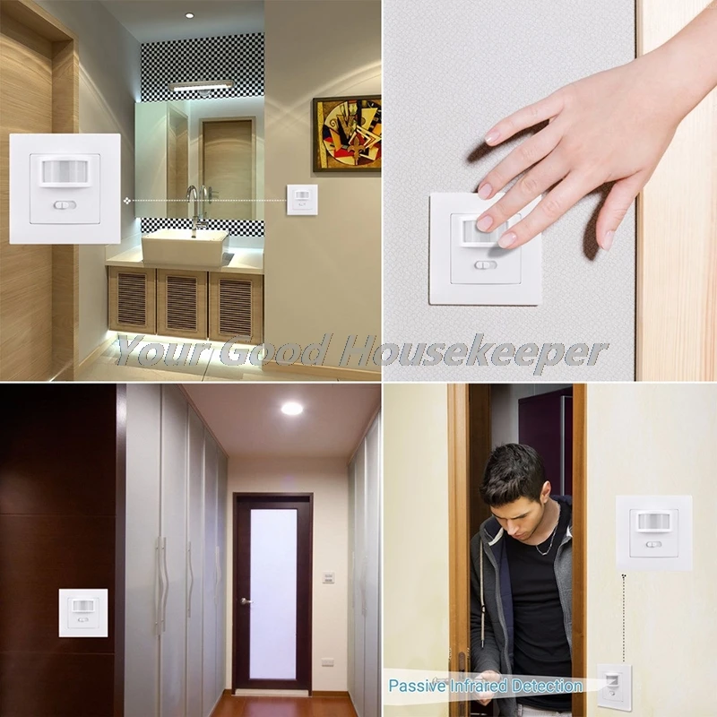 

Infrared PIR Motion Sensor Switch PVC Recessed Wall Lamp Bulb Switch Assortment