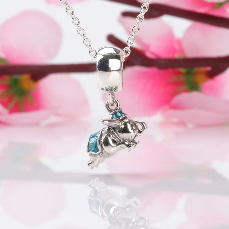 

DoDoFly S925 Sterling Silver Fashion Dumbo Pendant Charms Fit Original Bracelet Women Jewelry DIY Gift