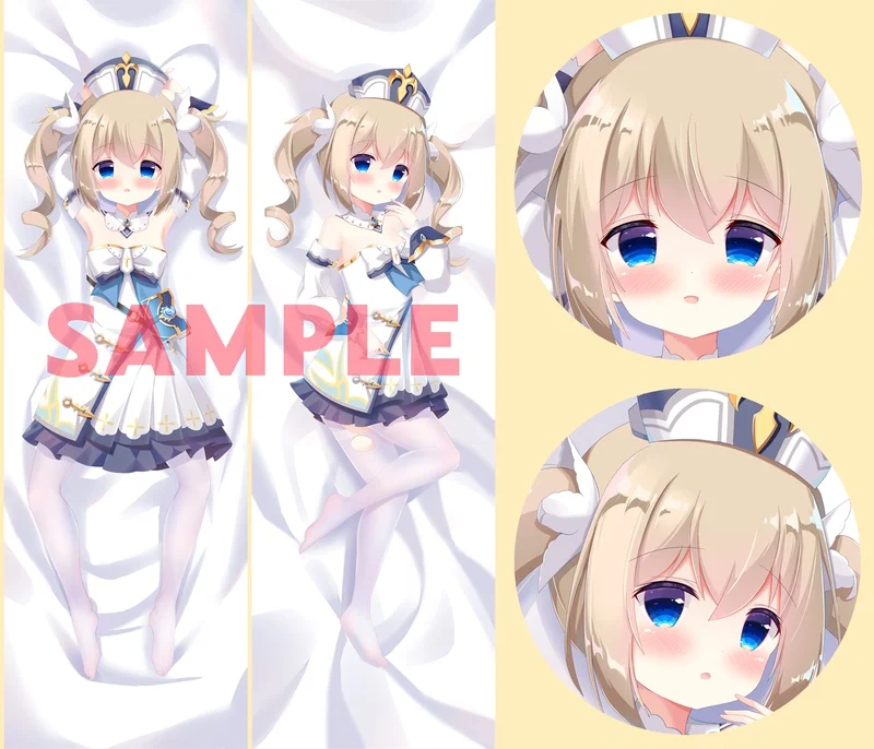 

Anime Genshin Impact Barbara Gunnhildr Dakimakura Hugging Body Pillow Case Otaku Long Cushion Cover Decor Gifts Cosplay ZTRM