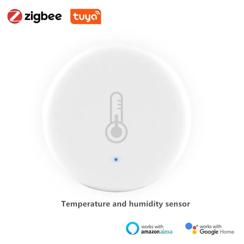 

Tuya Smart Life App ZigBee Smart Temperature And Humidity Sensor Work With Zigbee Hub Via Alarm System Devices For Alexa Google