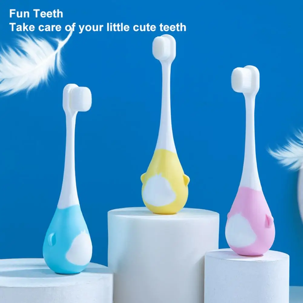 

Kids Toothbrush Ergonomic Handle Oral Care Portable Cute Baby Manual Training Toothbrush for Home