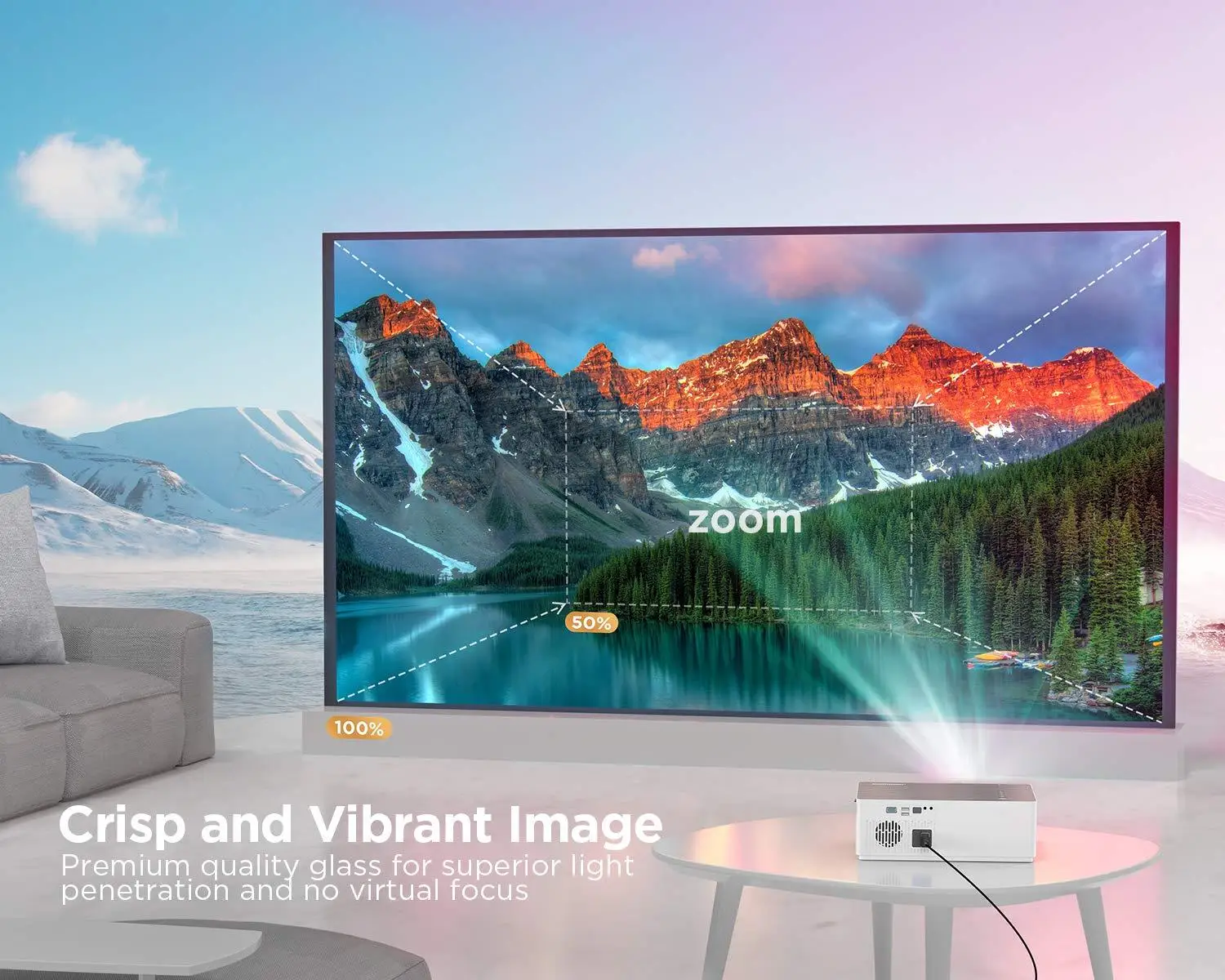 Светодиодный проектор BOMAKER 300 ANSI люмен Wi-Fi Full HD 1080P дюйма большой экран 3D домашний