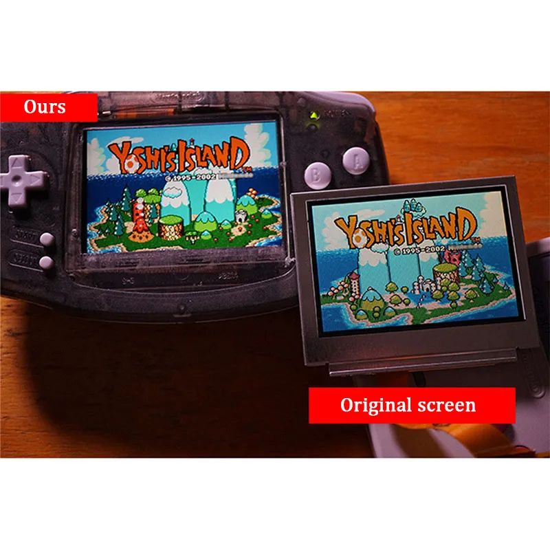 

V2 IPS Screen LCD Kits for GBA Backlight LCD Screen 10 Levels Brightness LCD V2 Screen For GBA Console And pre-cut Shell case