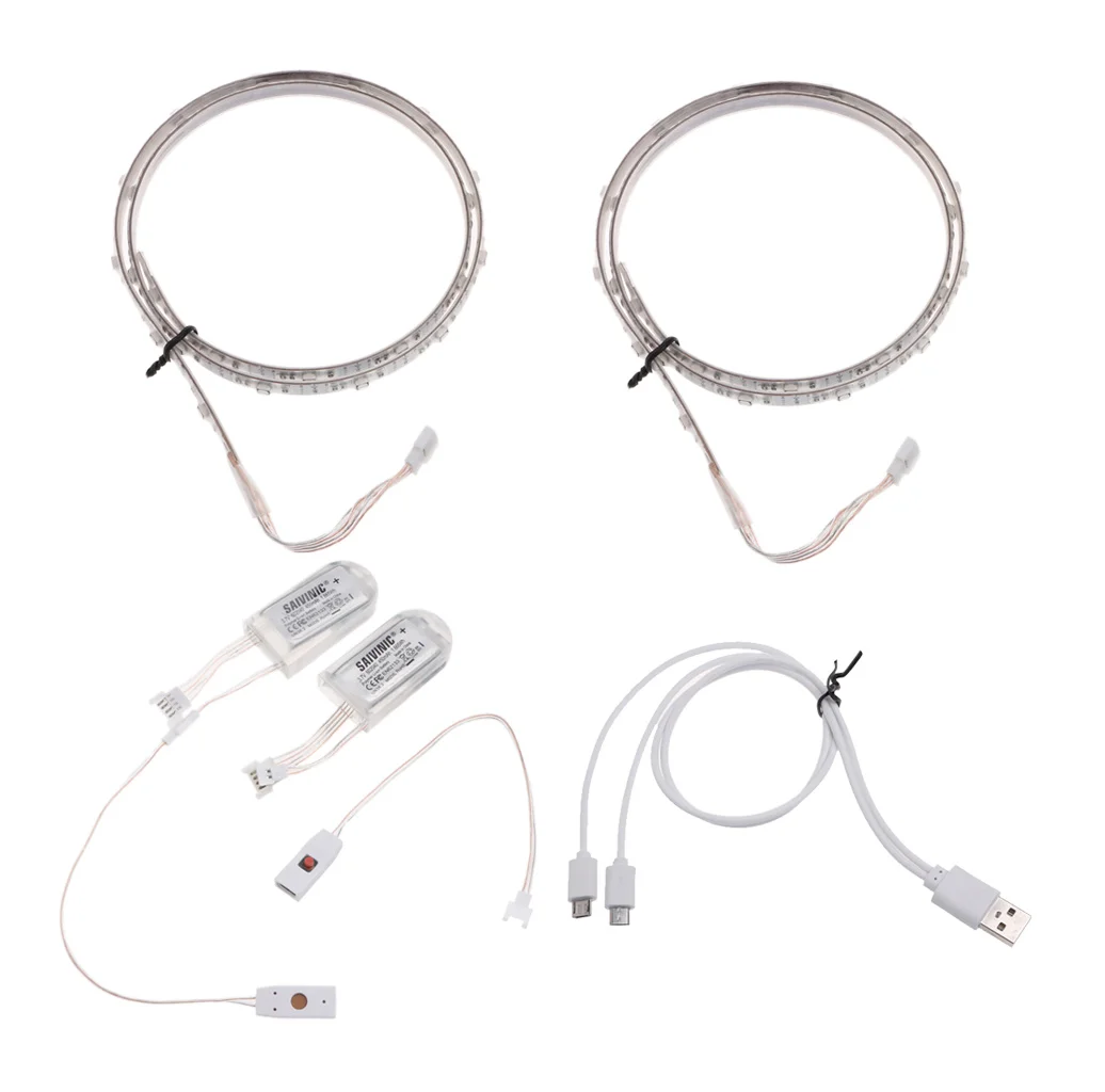 

100% Фирменная Новинка и высокое качество 1 пара Водонепроницаемый USB Обувь со светодиодной подсветкой полосы светильник 0.65mx2 RGB SMD3528 гибкий Де...