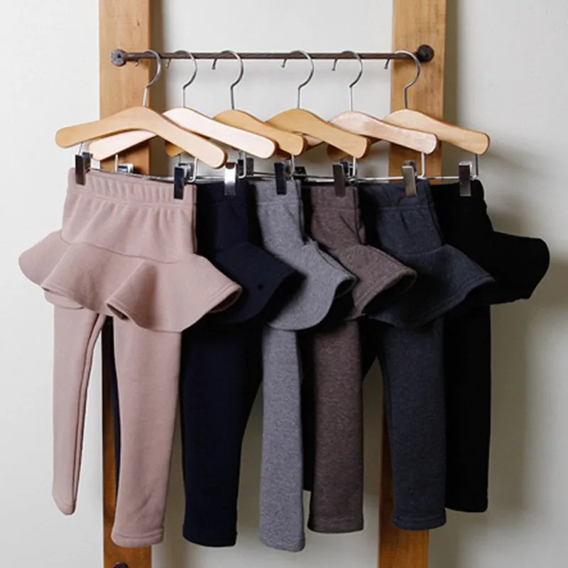 Осенние хлопковые детские штаны леггинсы для малышей зимние Утепленные девочек