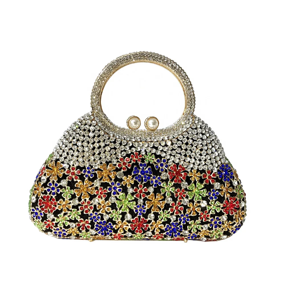

Hot Sale European and American Rhinestone Bags Crystal Dinner Party Handbag Fashion Ladies Shoulder bags Bridal Accessories Bags