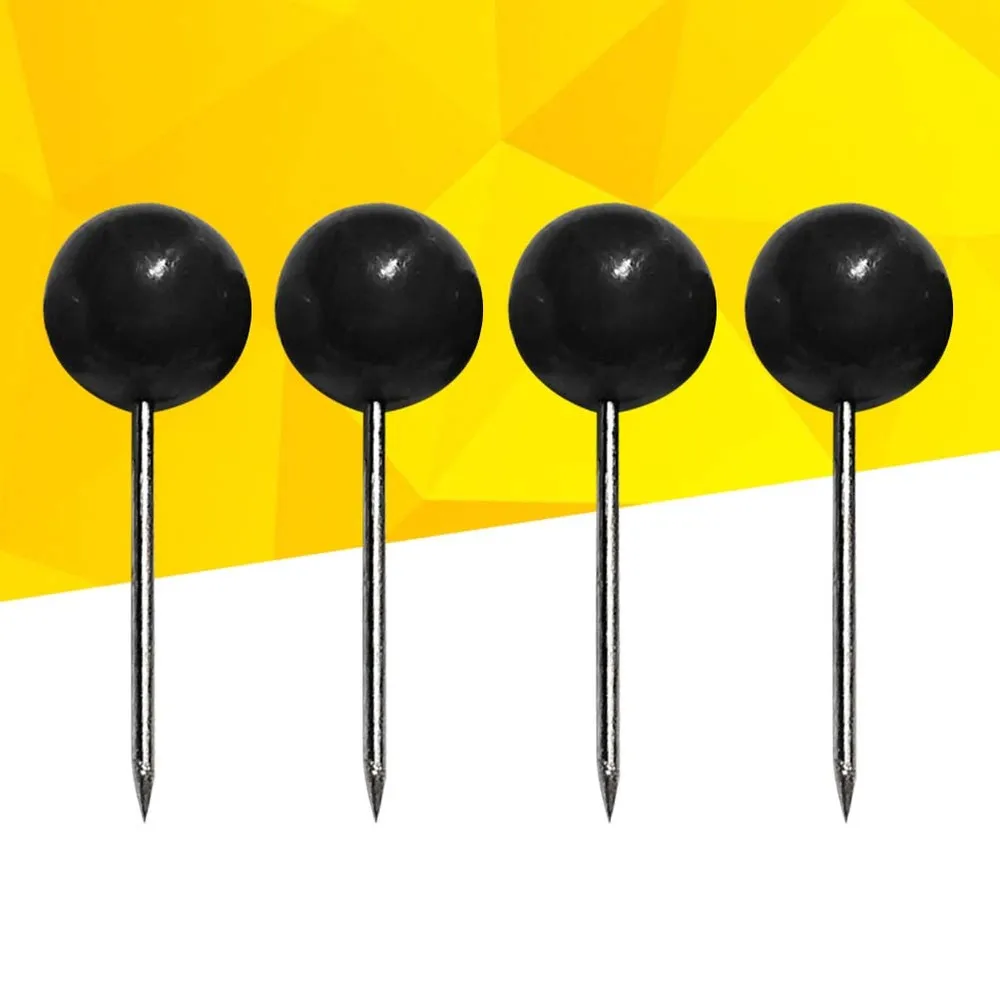 

300 Pcs Black Map Tacks Push Round Pearl Head with Steel Point for Corkboard Bulletin Board and Fabric