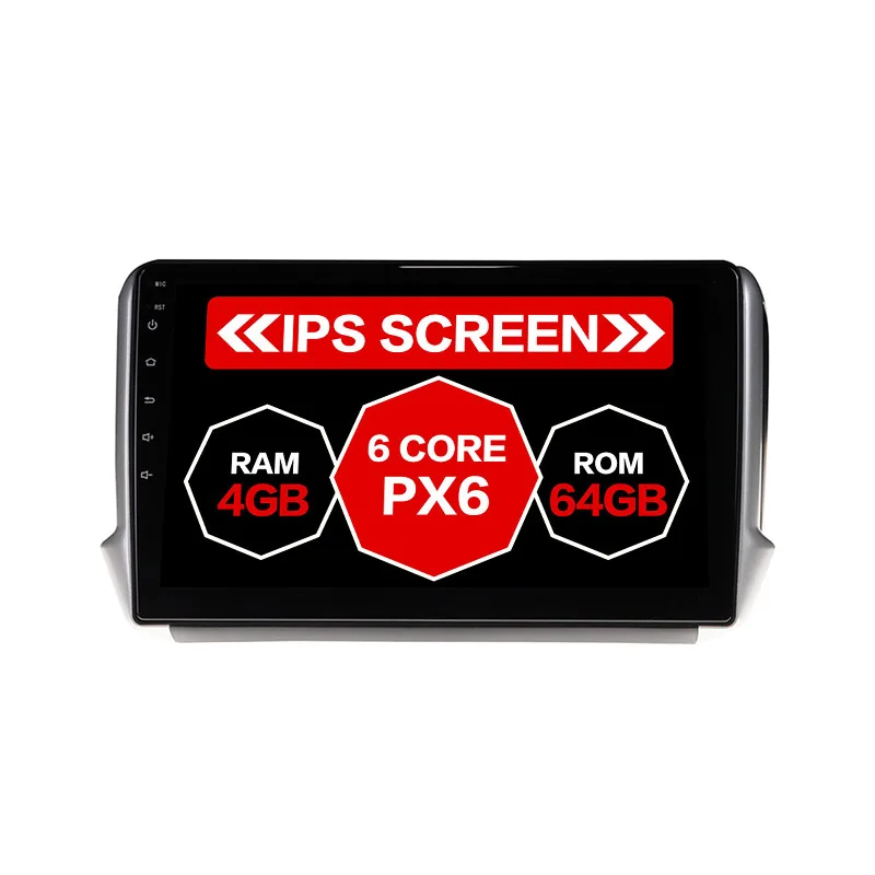 

Android system Car player For Peugeot 2008 208 2011 - 2019 Car multimedia Stereo Screen Android PX6 Radio Audio GPS Head unit