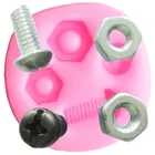 Промышленная 3D форма в стиле стимпанк, винтовая гайка, силиконовая помадка формы для пирожных сделай сам, инструменты для украшения, полимерная глина, форма для конфет, шоколада