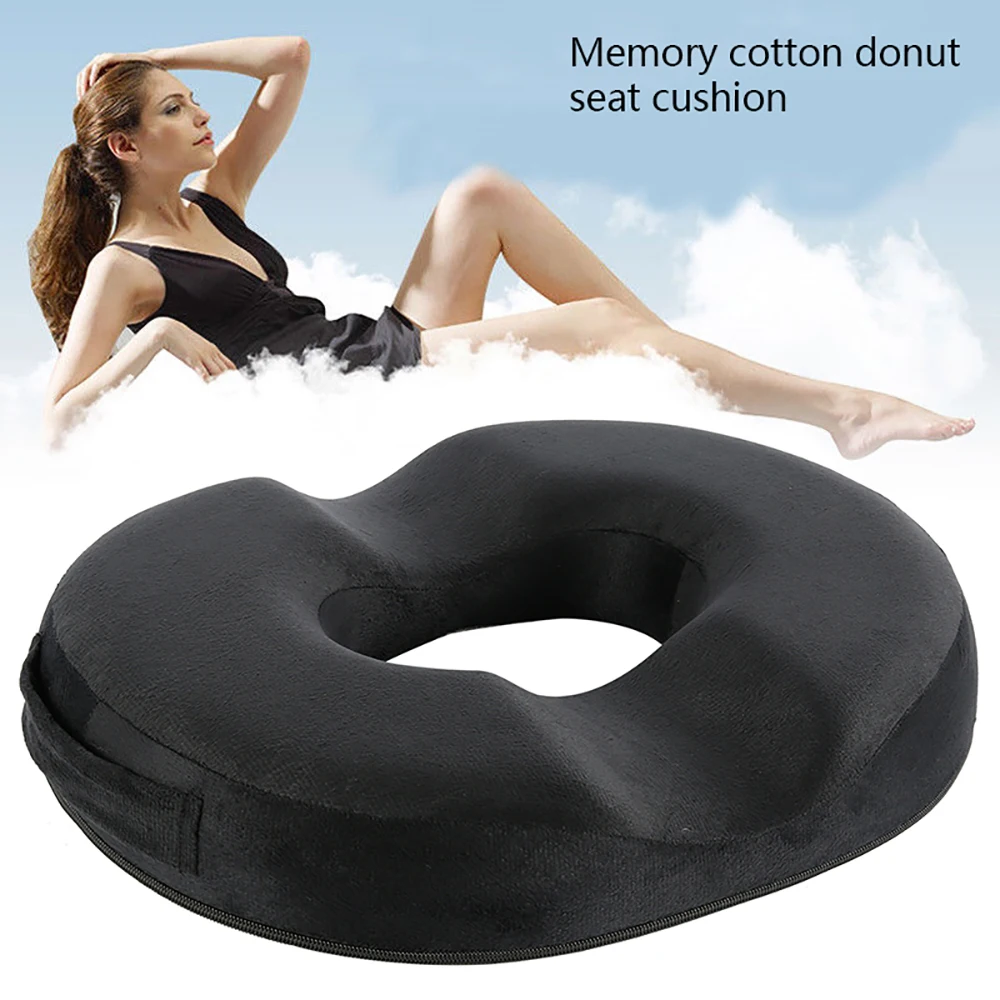 

Memory Cotton Donut Seat Cushion Comfort Sofa Tailbone Orthopedic Foam Anti Hemorrhoid Massage Tailbone Pillow for Car Office