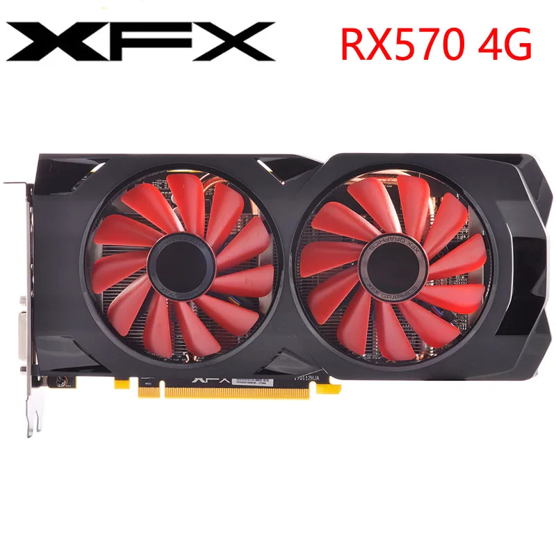 Видеокарта XFX RX 570 4 Гб 256 бит GDDR5 видеокарты для AMD 500 серии VGA карты RX570 DisplayPort 470 480 580