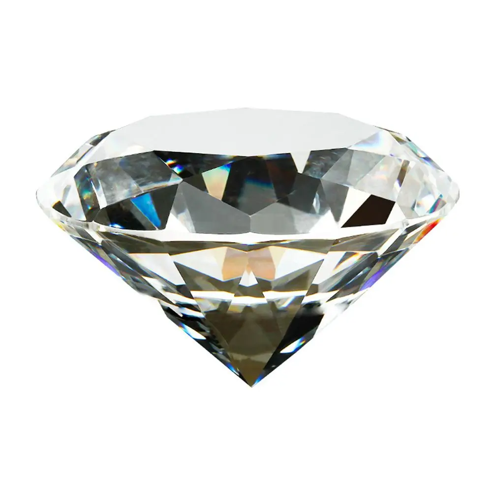 Хрустальный бриллиант прозрачное стекло граненые гравировки необработанный