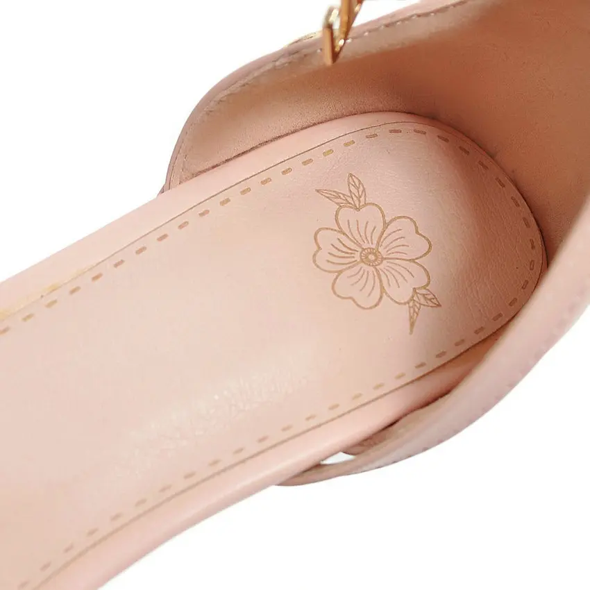 

ESVEVA 2020 Ankle Strap Women Pumps Summer Dating Women Shoes Pointed Toe Square Low Heel PU Woman Wedding Shoes Plus Size 34-43