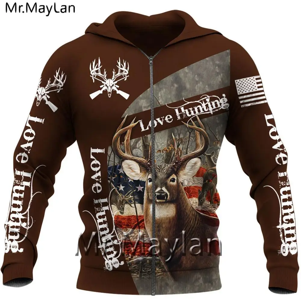 

Love Hunting 3D Printed Jacket Men/women Harajuku Mens Hoodie Unisex Casual Streetwear Sweatshirt Pullover sudadera hombre F023