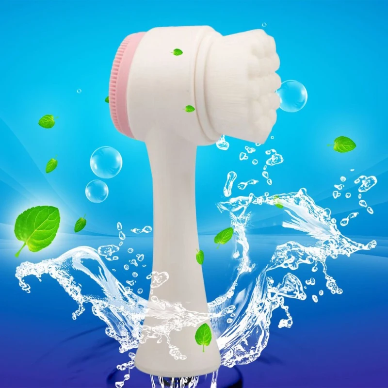 

3D Portable Face Cleaning Massager Silicone Face Wash Brush Double Side Deep Cleaning Pore Cleaner Skin Care Women Beauty Tools