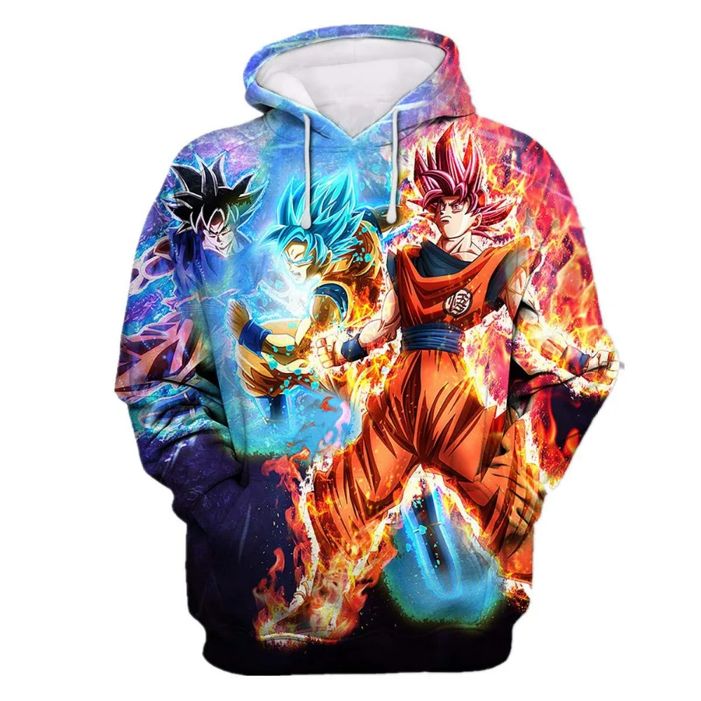 Аниме Dragon Ball Z толстовки с капюшоном и карманами Kid Goku 3D толстовки пуловеры с капюшоном для мужчин и женщин верхняя одежда новые толстовки с капюшоном