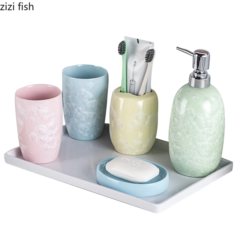 Набор для мытья дома и ванной керамическая чашка полоскания рта аксессуары
