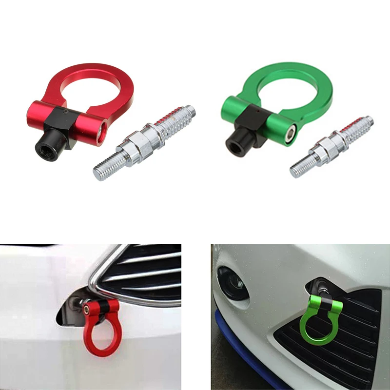 1PCS Car Trailer Ring Tow Hook Eye Towing Colorful Racing Ring for BMW for Mercedes-Benz for Audi Europe Series Car Styling Hook