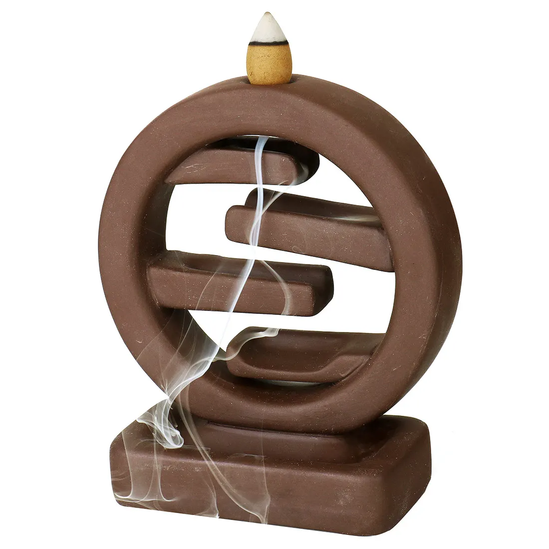 Керамическая круглая курильница с водопадом креативные изделия обратным