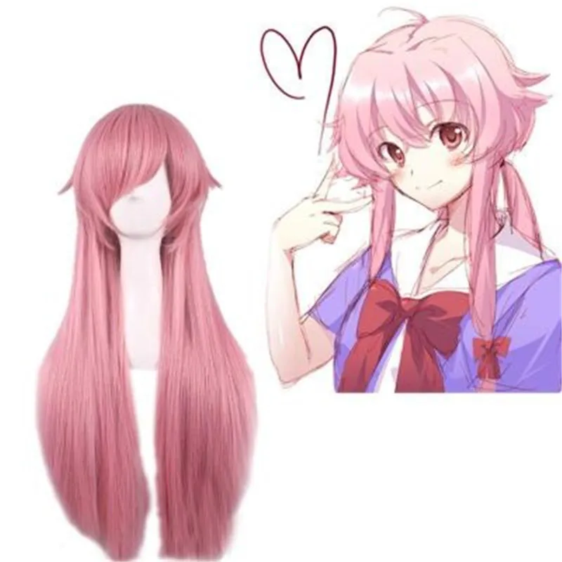 Аниме Mirai Nikki Future Diary Gasai Yuno косплей костюм Школьная форма парик Хэллоуин вечерние