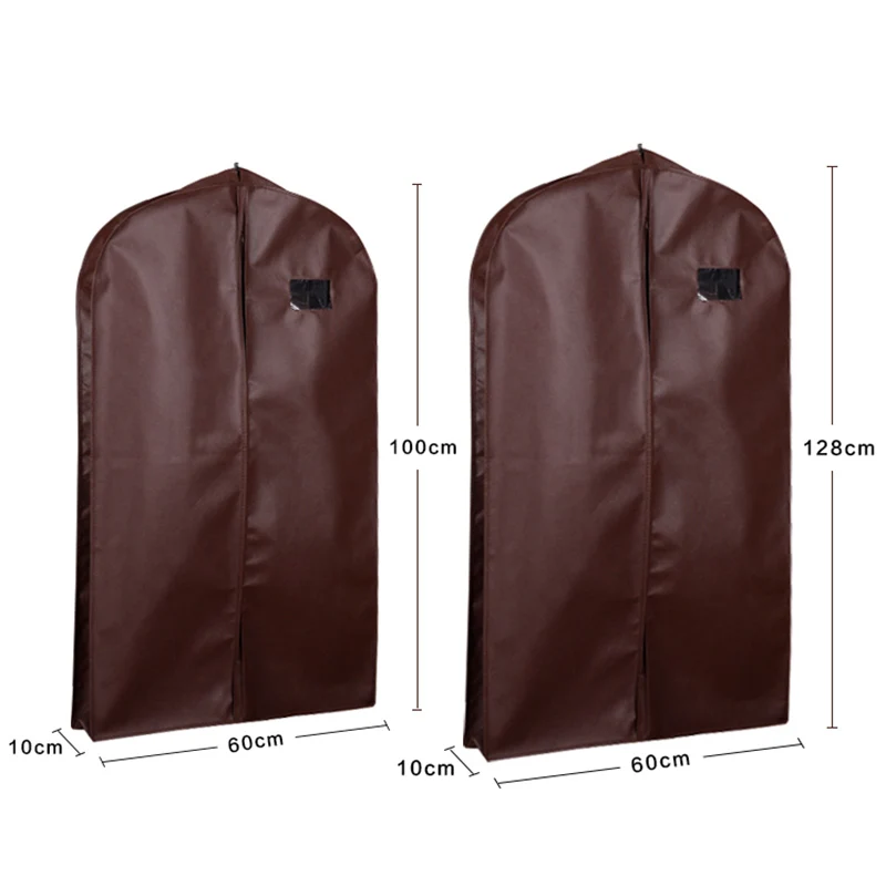 

Clothes Cover Non-woven Fabric Dust Moisture proof Hanging Bag for Winter Clothes Fur Coat Protector garment bags dust cover