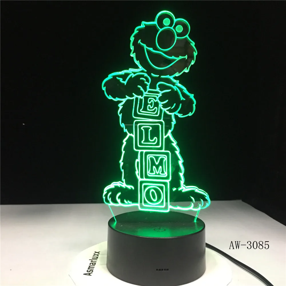 Креативный дизайн лягушки 3D ночник 7 цветов Изменение USB настольная лампа офисный