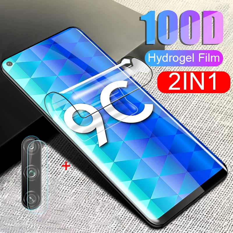 Гидрогелевая пленка 2-в-1 для huawei honor 9C Защитная экрана honor9 C 9 c9 hono honar с объективом