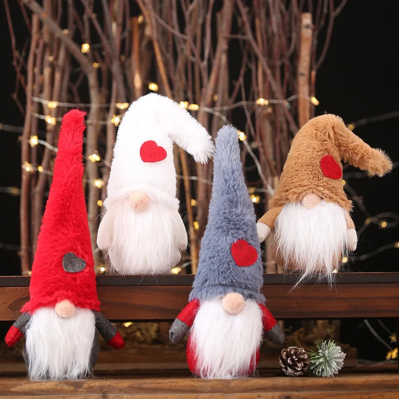 

10pcs Party Christmas Santa Claus Plush Doll Decorative Valentine Day Gift Children Adult Toy Pendant Drop Ornament
