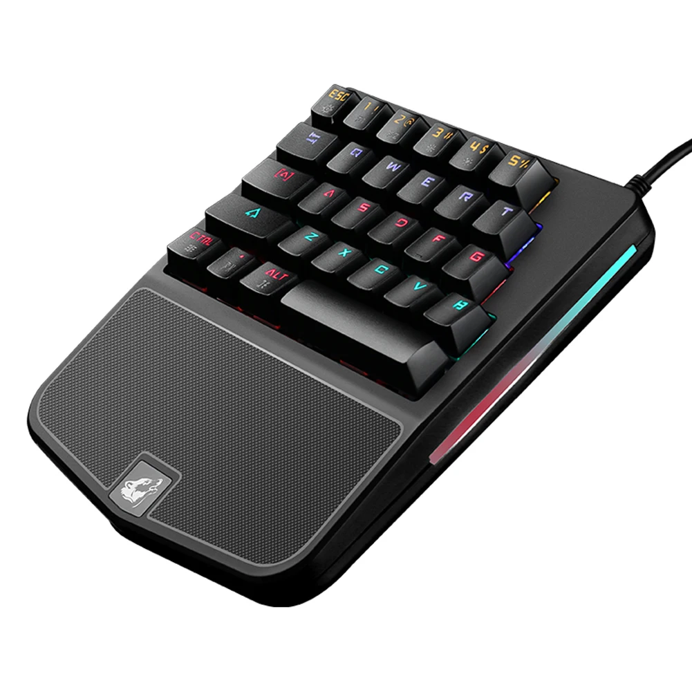 28 клавиш для pubg USB Домашний офис Проводная универсальная механическая клавиатура светодиодный подсветка портативная эргономичная клавиатура с одной рукой ноутбуки