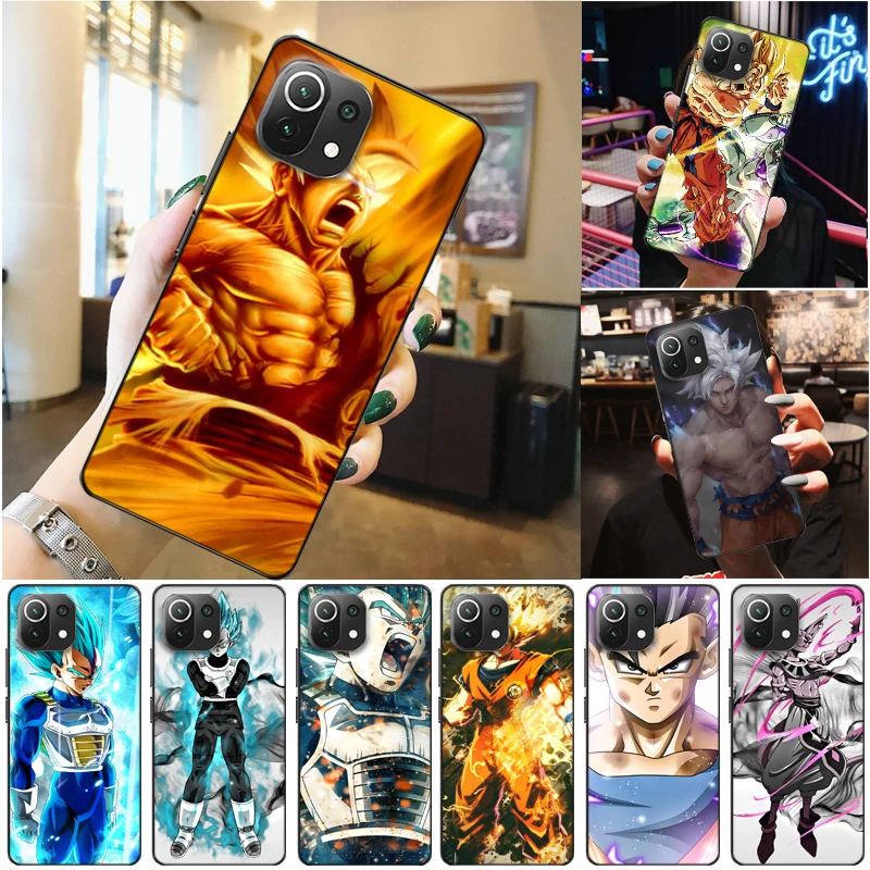 

Dragon Super Warrior Figure Anime Color Painting Phone Case For Xiaomi 11 Lite Pro Coque Carcasa Back Cover Cases