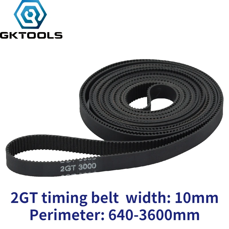 

GKTOOLS C-21 3D Printer GT2 10mm Closed Loop Rubber 2GT Timing Belt Width 10mm Length 640 752 760 900 1000 3000 3600 mm