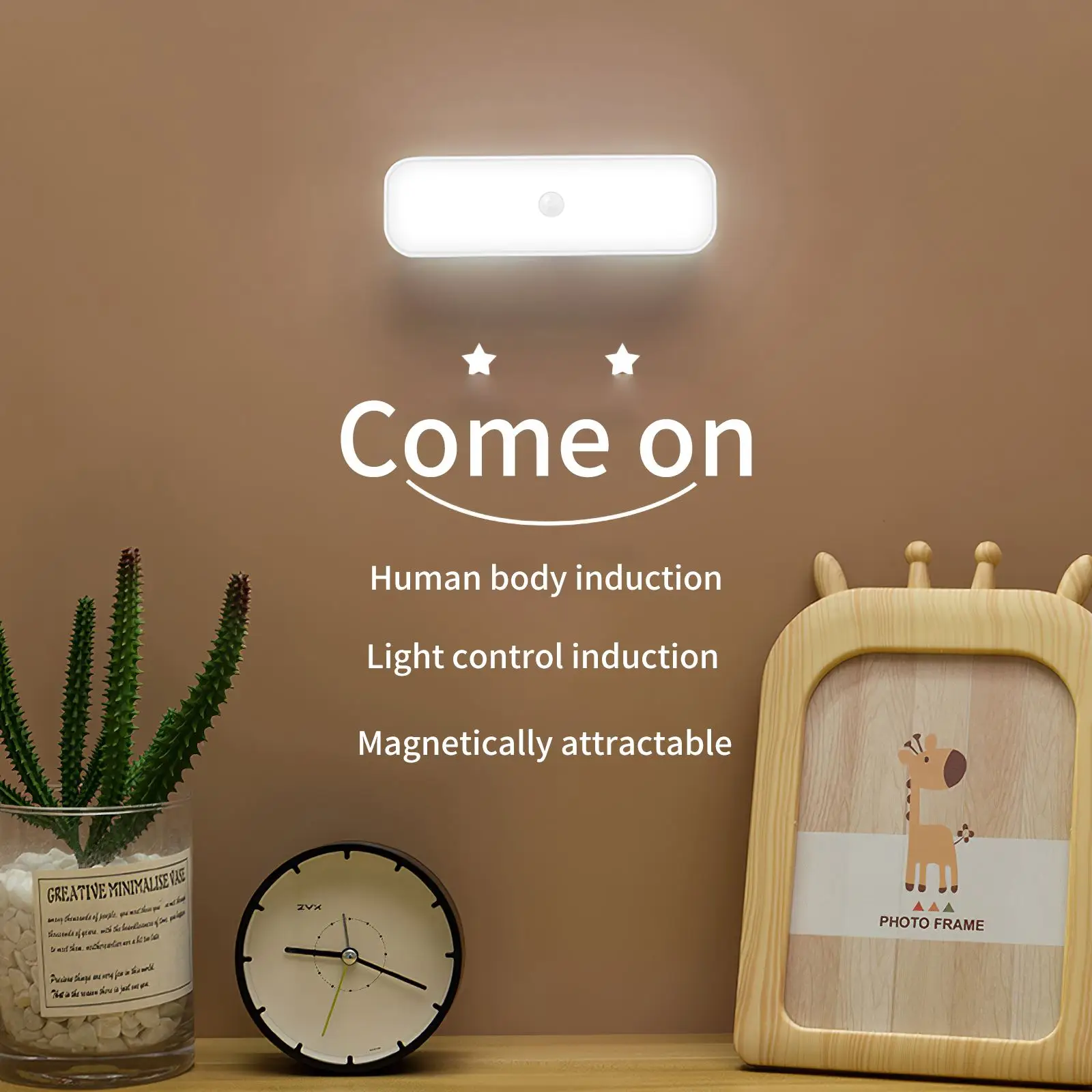 

Индукционный ночник для человеческого тела, 1250 мАч, Индукционная прикроватная лампа, зарядка через USB, светильник ночсветильник, домашний п...