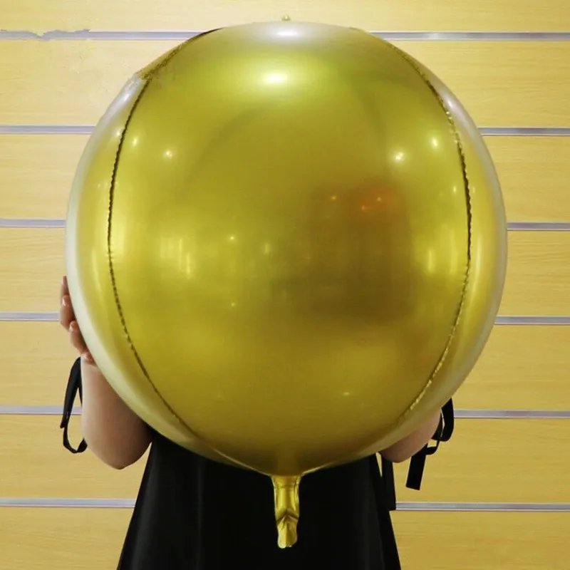 20 шт. 32 дюймов Роза цвета: золотистый серебристый 4D большой металлической круглой