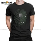 Мужские футболки The Brain, электронная плата, новинка, Оригинальная одежда