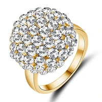 shambhala ball gold ring micro inlaid zircon ring womens engagement promise jewelry fashion party beautiful accessories