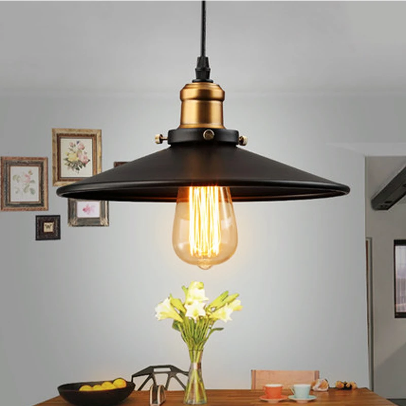 

Edison Loft Style Vintage Industrial Retro Pendant Lamp Light E27 Iron Restaurant Bar Counter Attic Bookstore Lamp Room Decor