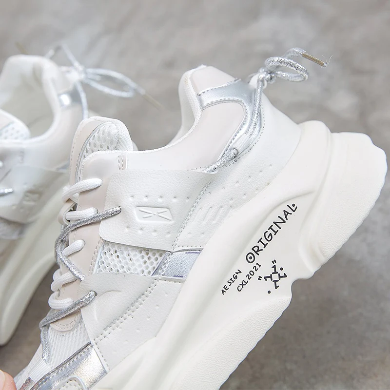 

2021 Mesh Chunky Sneakers Fashion Women Casual Sport Shoes Designer Female Traniners Platform Sneakers Breathable Summer Shoes