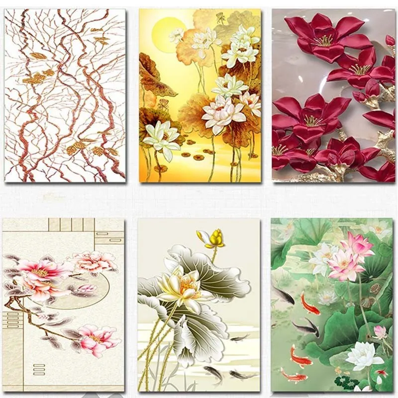 

3D коврики в виде золотой рыбки с цветами, коврики для гостиной, декоративные коврики для спальни, большие синие коврики, Придверный коврик