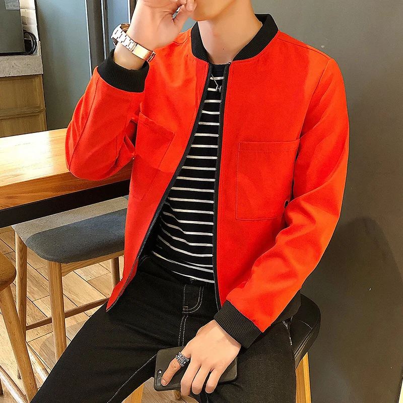 Новинка Весна 2020 мужская куртка-бомбер на молнии повседневная Уличная одежда