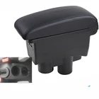 Подлокотник для Citroen C2 C3, двухслойный, с USB-зарядкой, центральный, для хранения, подстаканник, пепельница, аксессуары