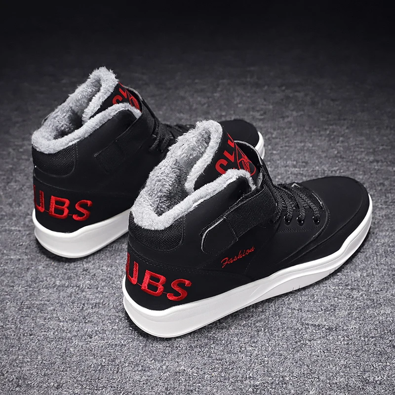 Мужские зимние ботинки теплые меховые плюшевые высокие кроссовки мужская обувь