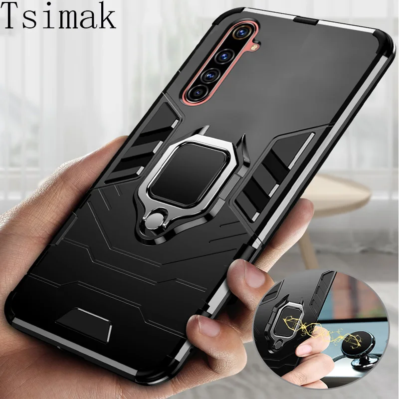 Бронированный чехол для OPPO Find X3 Lite X2 Neo Realme 5 6 7 8 Pro X7 X50 C1 C2 C3 C11 C12 C13 C15 C17 C20 5i 6i 6s 7i, задняя крышка телефона