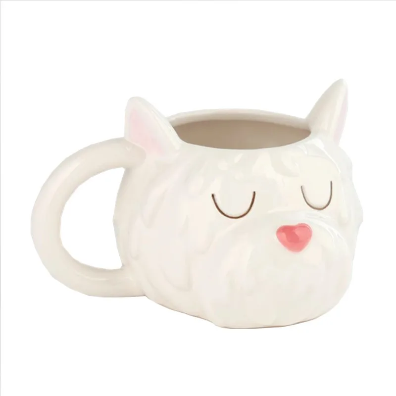 Чашка с рисунком кота и собаки чашка для кофе молочная завтрака Расписанная