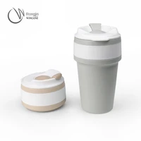 creative silicone folding cup daily department store advertising gift coffee cup portable outdoor sports telescopic kettle